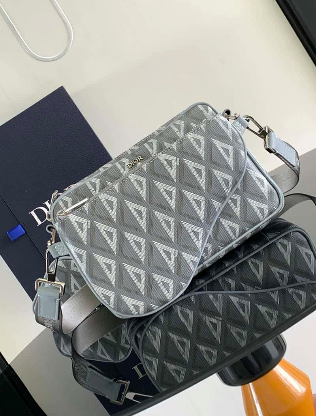 Dior Crossbody Bag – Grey Monogram