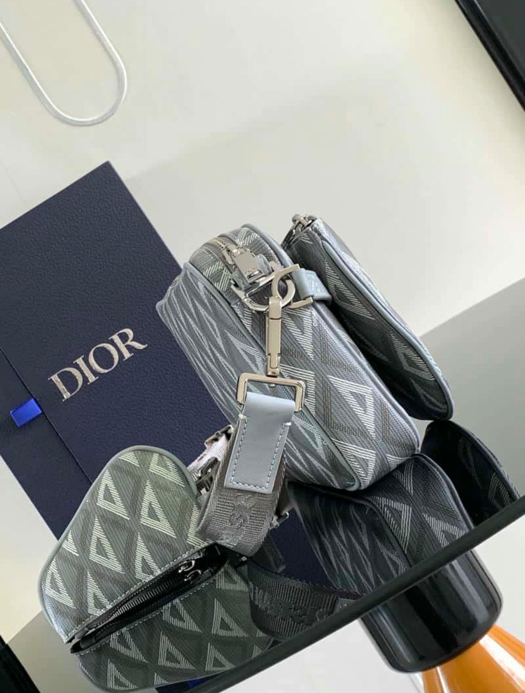 Dior Crossbody Bag – Grey Monogram