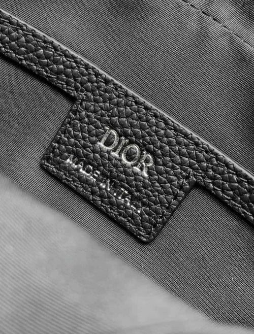 Dior Black Oblique Fabric Saddle Pouch Bag –
