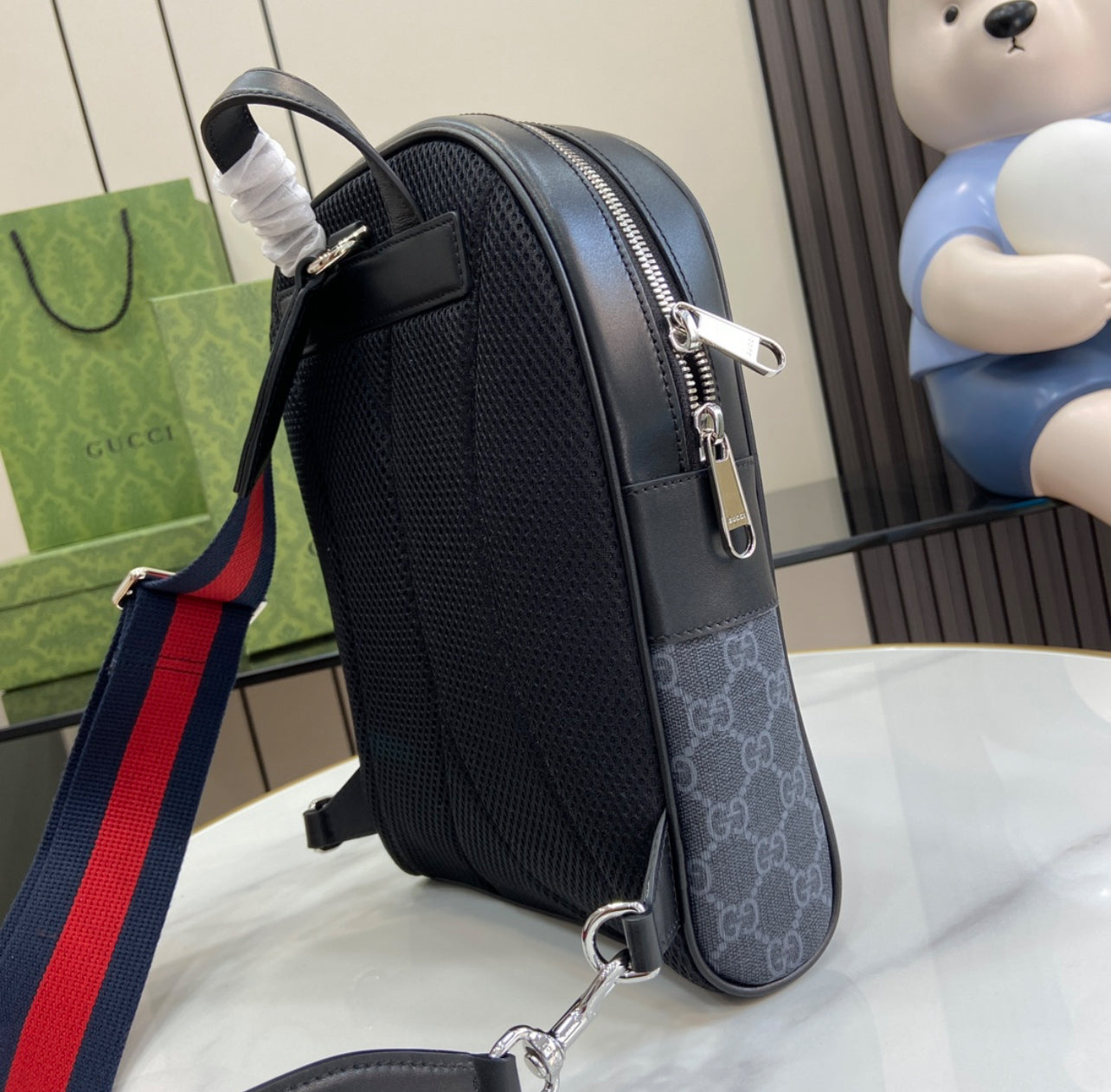 Gucci GG Supreme Crossbody Bag – Black Monogram