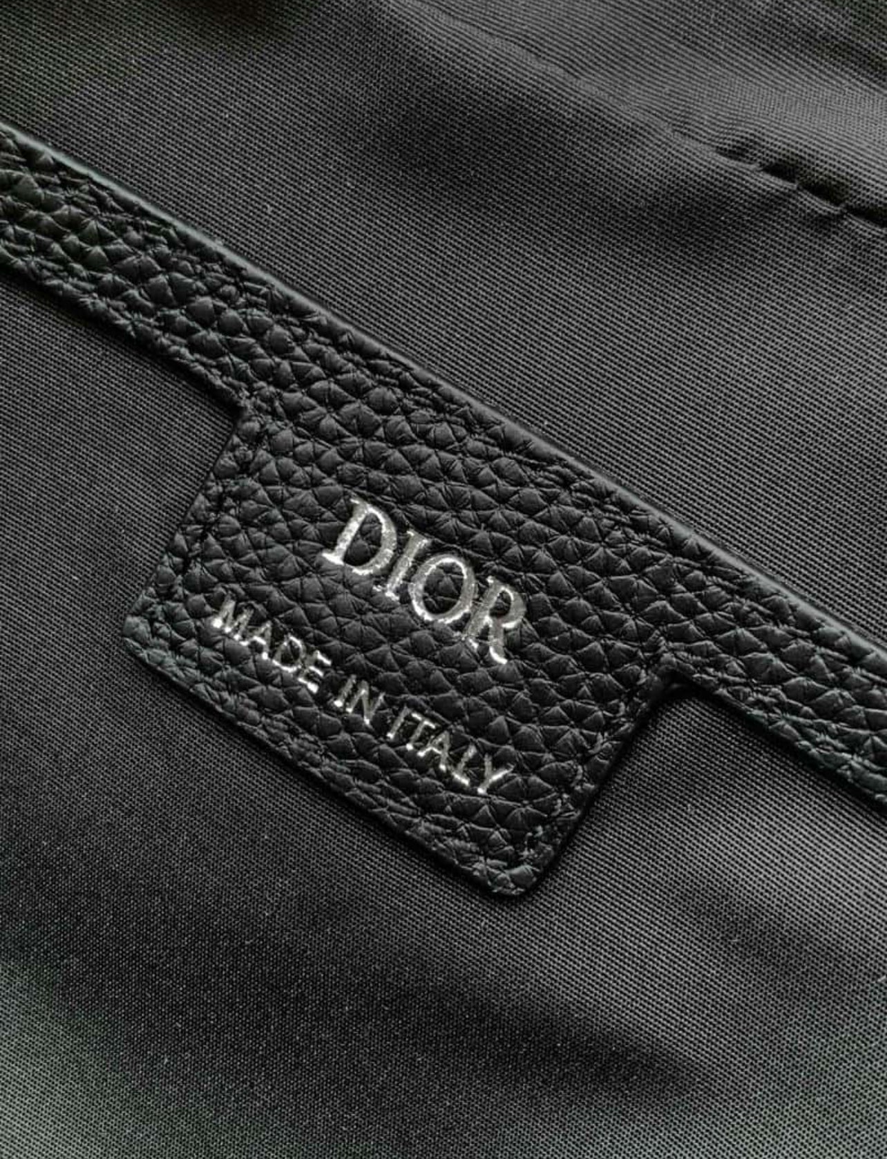 Dior Black Oblique Canvas & Calfskin Crossbody Pouch Bag