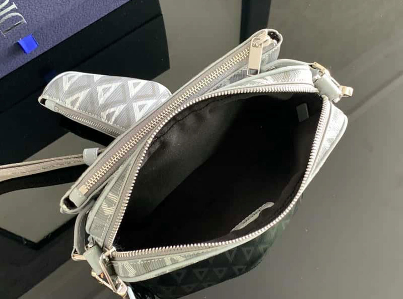 Dior Crossbody Bag – Grey Monogram