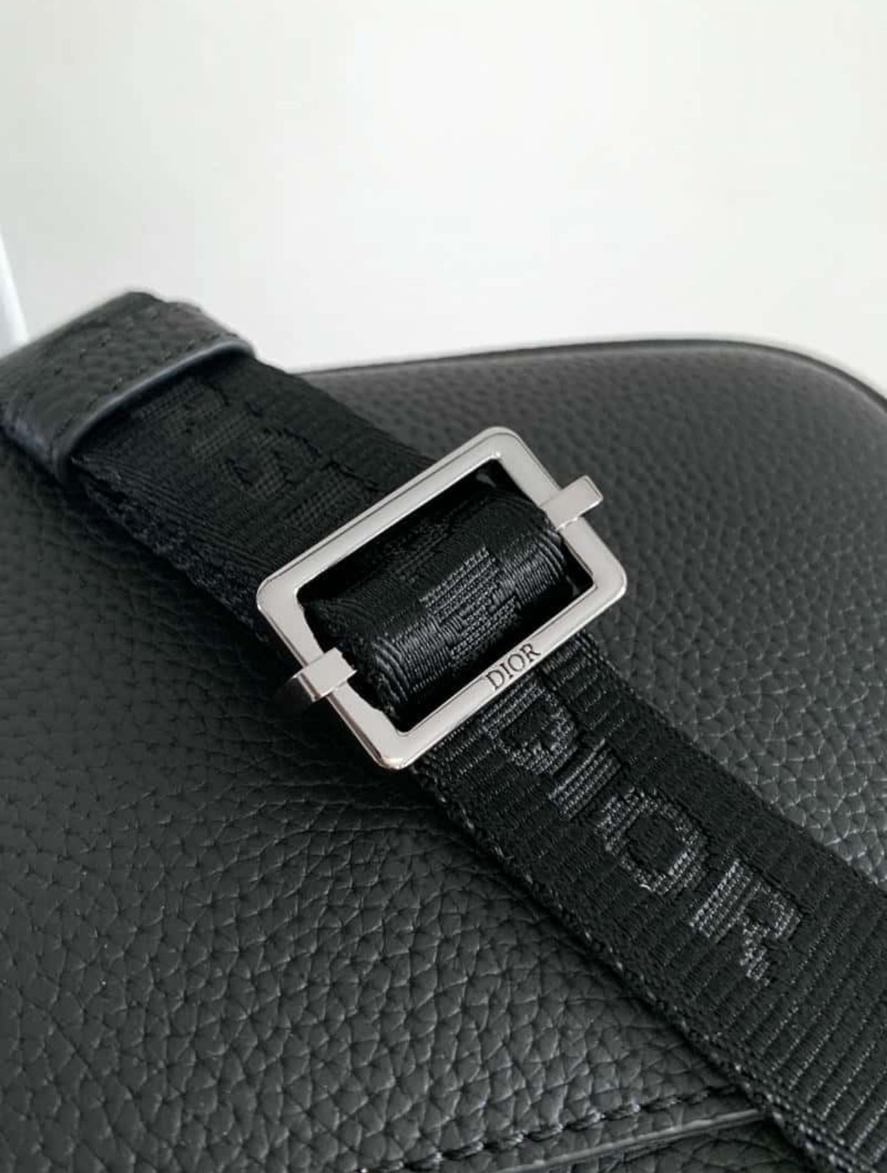 Dior Black Oblique Fabric Saddle Pouch Bag –