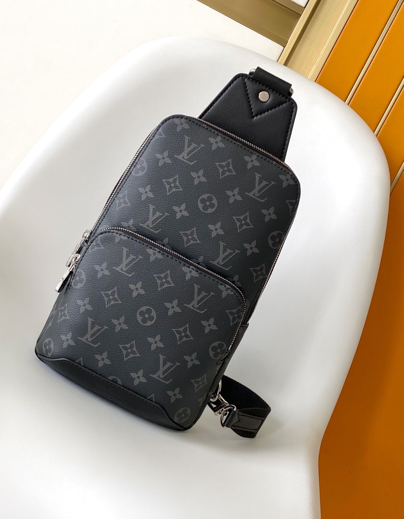 Louis Vuitton Monogram Eclipse Sling Bag | 100% Authentic – Full Set