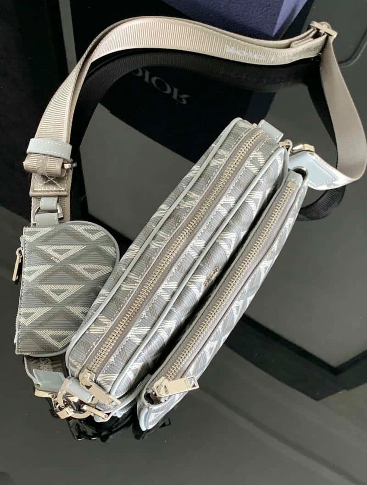 Dior Crossbody Bag – Grey Monogram