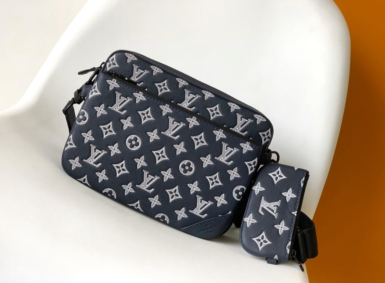 Louis Vuitton Monogram Sling Bag Set – Navy Blue | 100% Authentic