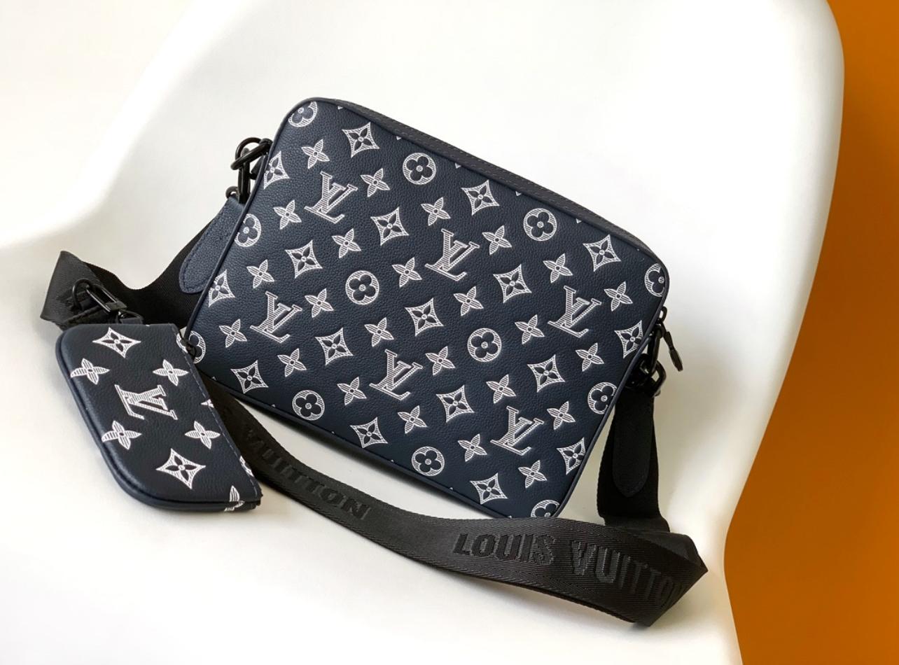 Louis Vuitton Monogram Sling Bag Set – Navy Blue | 100% Authentic