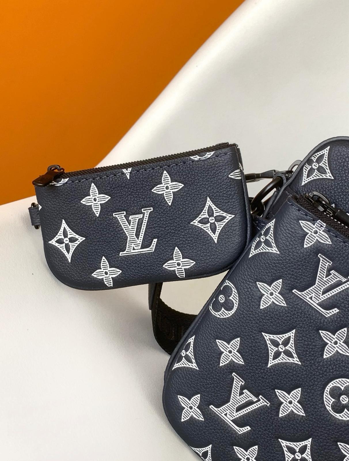 Louis Vuitton Monogram Sling Bag Set – Navy Blue | 100% Authentic