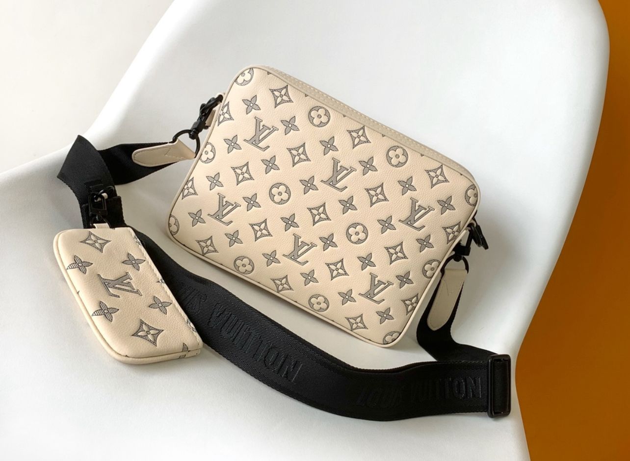Louis Vuitton Monogram Sling Bag – Cream (Authentic, Full Set)